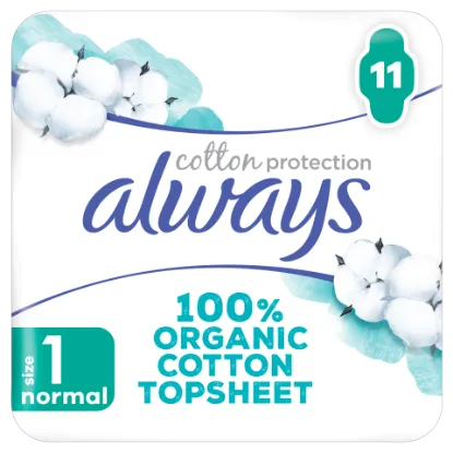 Always Cotton Protection Ultra Normal Szárnyas egészségügyi betét, 11 db termékhez kapcsolódó kép