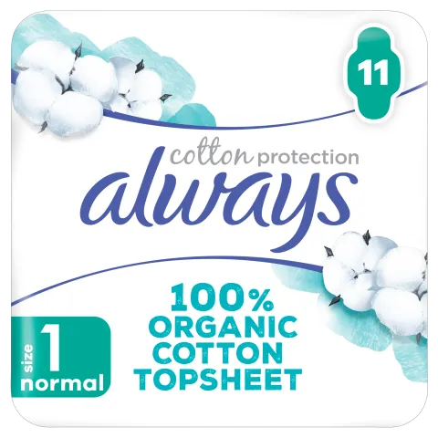 Always Cotton Protection Ultra Normal Szárnyas egészségügyi betét, 11 db termékhez kapcsolódó kép