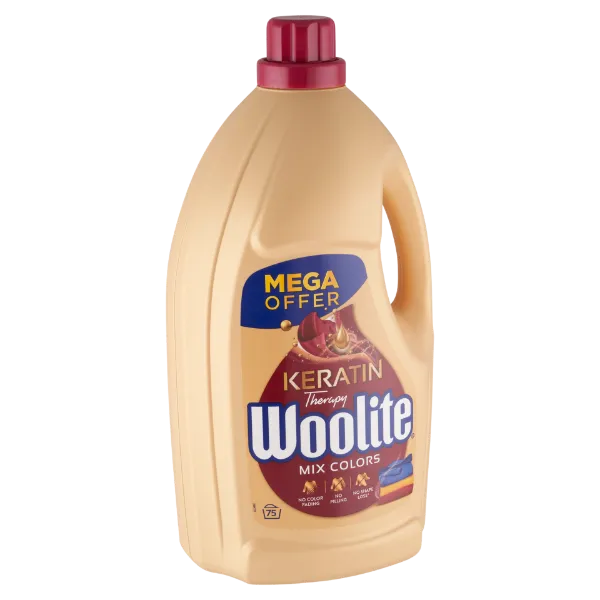 Woolite Keratin Therapy mosószer színes ruhákhoz 4.5 l 75 mosás termékhez kapcsolódó kép