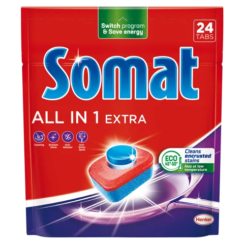 Somat All in 1 Extra gépi mosogatótabletta 24 db 398,4 g termékhez kapcsolódó kép