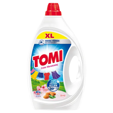 Tomi Color Mandulatej folyékony mosószer színes ruhákhoz 50 mosás 2,25 l termékhez kapcsolódó kép