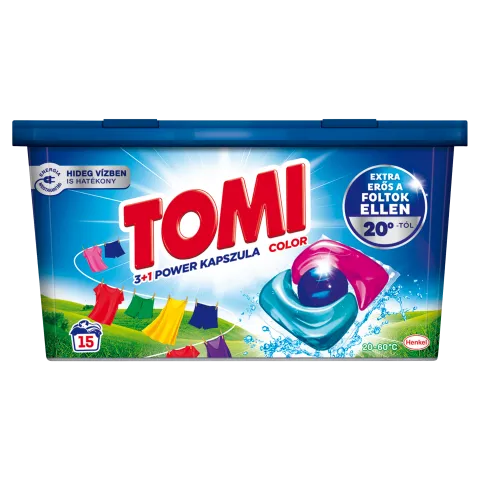 Tomi 3+1 Power mosószer kapszula Color 15 mosás 180 g termékhez kapcsolódó kép