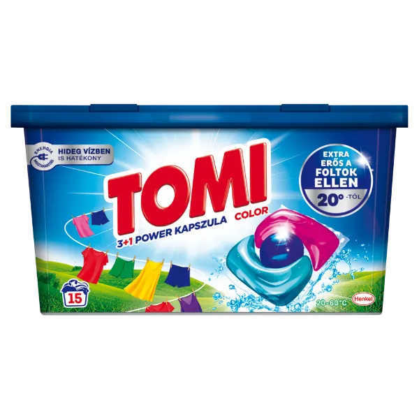 Tomi 3+1 Power mosószer kapszula Color 15 mosás 180 g termékhez kapcsolódó kép