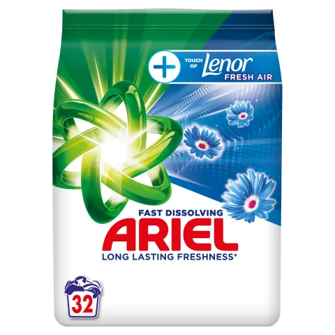Ariel 1.76kg Mosópor 32 Mosáshoz + Touch Of Lenor Fresh Air termékhez kapcsolódó kép