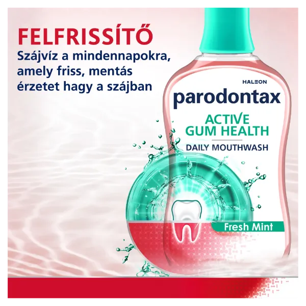 Parodontax Active Gum Health Fresh Mint alkoholmentes szájvíz fluoriddal 500 ml termékhez kapcsolódó kép
