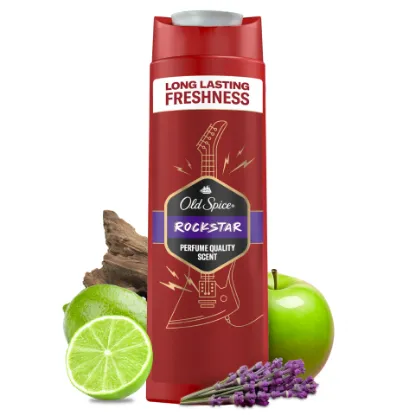 Old Spice Rock Star férfi tusfürdő és sampon, 400 ml termékhez kapcsolódó kép
