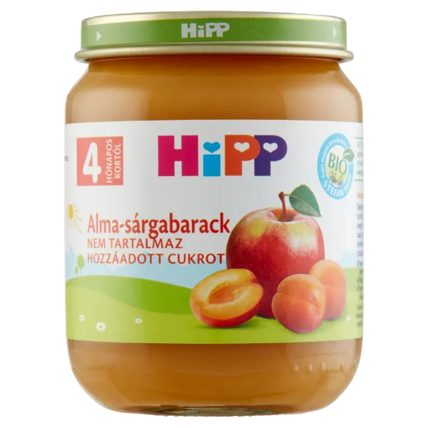 HiPP BIO alma-sárgabarack bébidesszert 4 hónapos kortól 125 g termékhez kapcsolódó kép