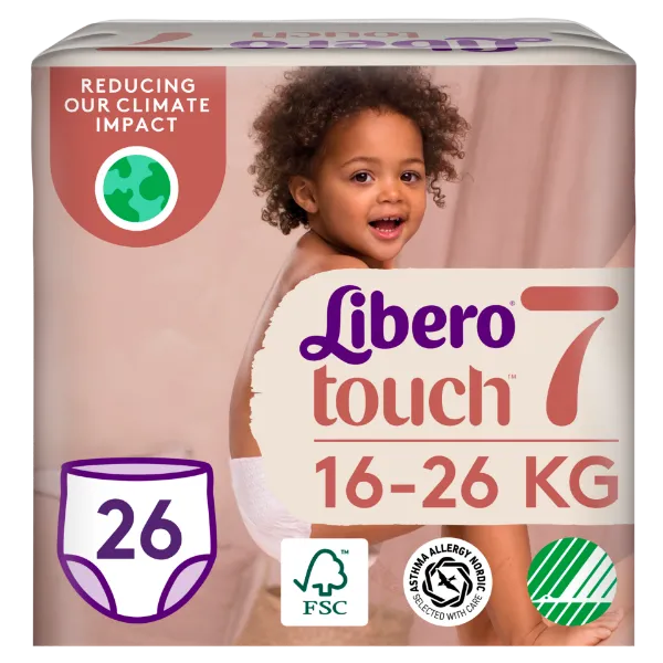 Libero Touch egyszerhasználatos bugyipelenka, méret: 7, 16-26 kg, 26 db termékhez kapcsolódó kép