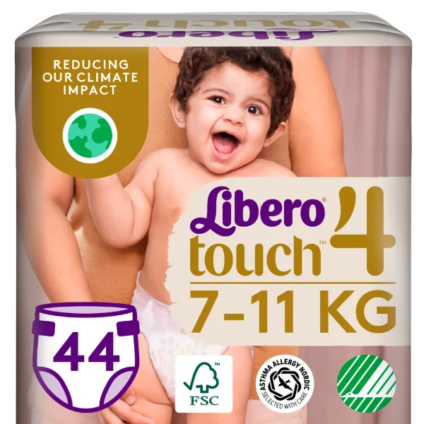 Libero Touch egyszerhasználatos pelenkanadrág, méret: 4, 7-11 kg, 44 db termékhez kapcsolódó kép