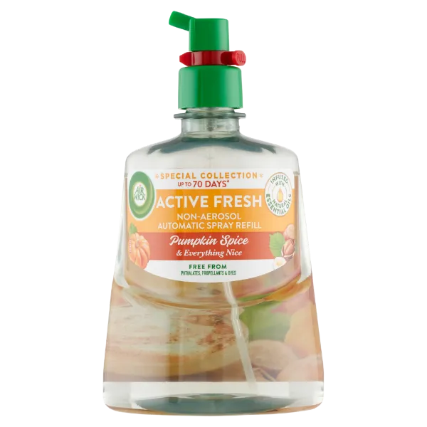 Air Wick Active Fresh Automata Légfrissítő spray utántöltő, Fűszeres sütőtök varázs, 228ml termékhez kapcsolódó kép