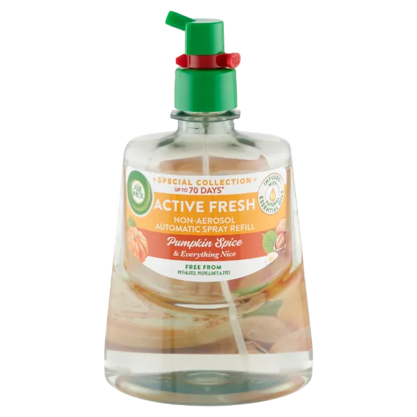 Air Wick Active Fresh Automata Légfrissítő spray utántöltő, Fűszeres sütőtök varázs, 228ml termékhez kapcsolódó kép