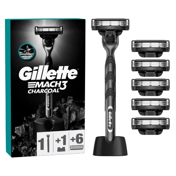 Gillette Mach3 Charcoal Férfi Borotva, 1 db Gillette Borotva, 6 db Borotvabetét termékhez kapcsolódó kép