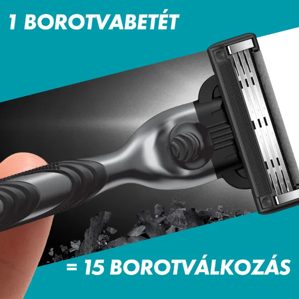 Gillette Mach3 Charcoal Borotvabetétek Férfiaknak, , 5 db Borotvabetét termékhez kapcsolódó kép