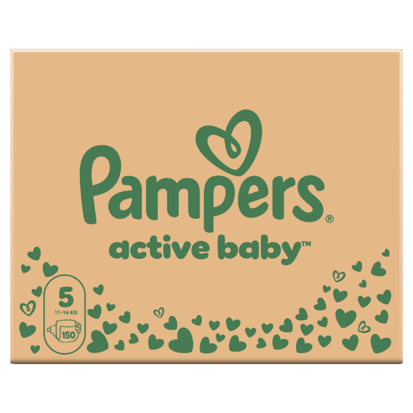 Pampers Active Baby pelenka - havi pelenkacsomag Méret: 5, 150 db Pelenka, 11kg-16kg termékhez kapcsolódó kép