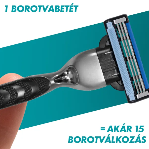 Gillette Mach3 Férfi Borotva, 1 db Gillette Borotva, 5 db Borotvabetét termékhez kapcsolódó kép