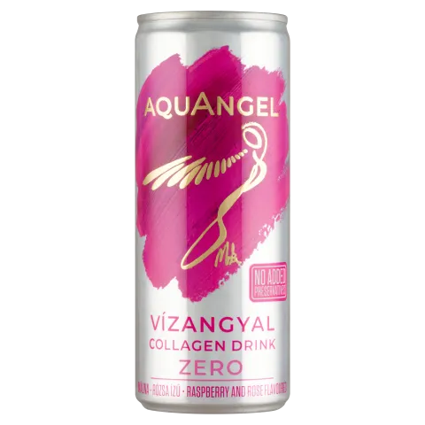 Vízangyal Zero málna és rózsa ízű szénsavmentes üdítőital édesítőszerrel, kollagénnel 250 ml termékhez kapcsolódó kép