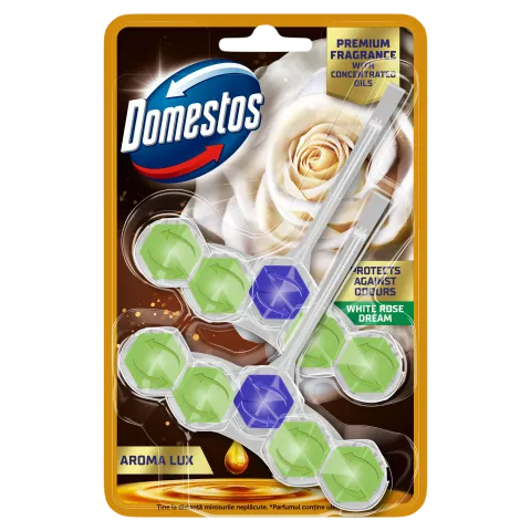 Domestos Aroma Lux White Rose Dream WC frissítő blokk 2 x 50 g termékhez kapcsolódó kép