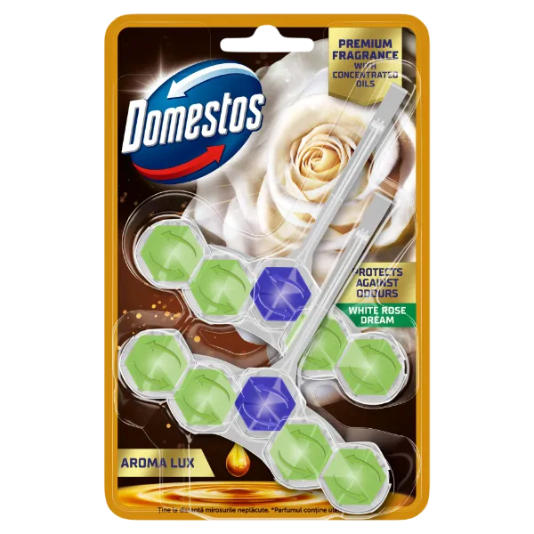 Domestos Aroma Lux White Rose Dream WC frissítő blokk 2 x 50 g termékhez kapcsolódó kép