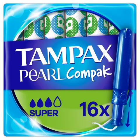 Tampax Compak Pearl Super Applikátoros Tampon, 16 db termékhez kapcsolódó kép