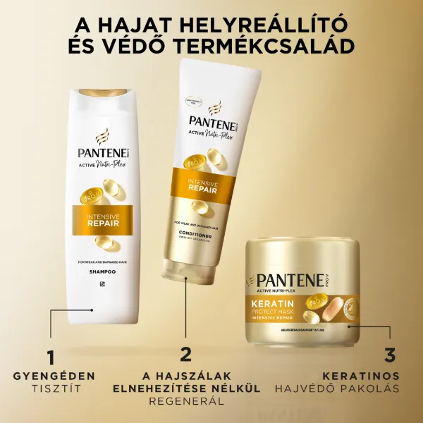 Pantene Pro-V Intensive Repair balzsam 275ml. Könnyű érzet. Active Nutri-Plex termékhez kapcsolódó kép