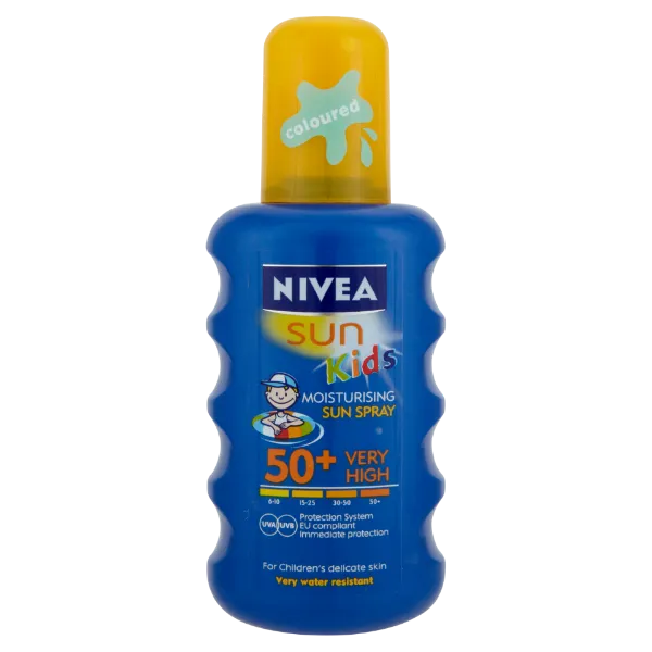 NIVEA SUN Kids hidratáló színezett gyermek napozó spray FF50+ 200 ml termékhez kapcsolódó kép