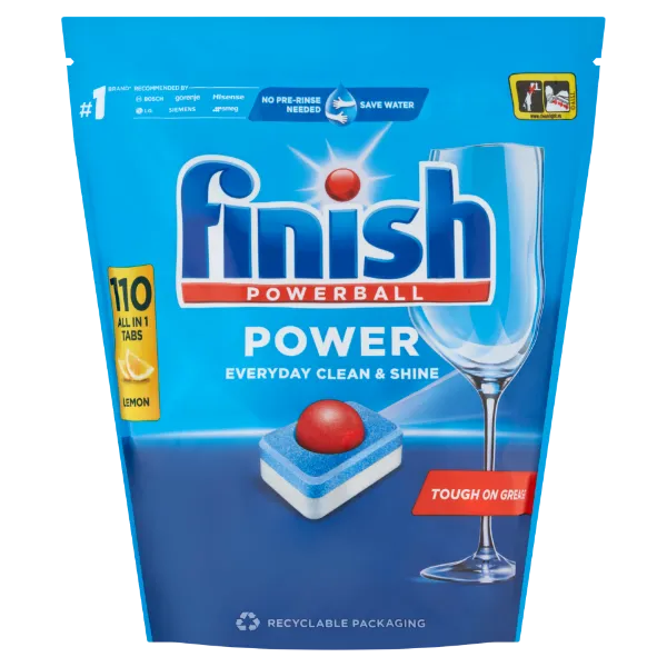 Finish Powerball Power All in 1 Citrom mosogatógép tabletta 110 db 1760 g termékhez kapcsolódó kép