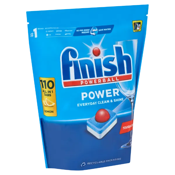 Finish Powerball Power All in 1 Citrom mosogatógép tabletta 110 db 1760 g termékhez kapcsolódó kép