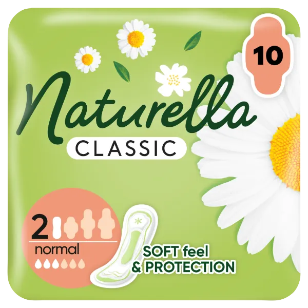 Naturella Classic Normal Plus Méret 2 Szárnyas Betét 10 db termékhez kapcsolódó kép