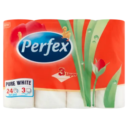 Perfex Pure White toalettpapír 3 rétegű 24 tekercs termékhez kapcsolódó kép