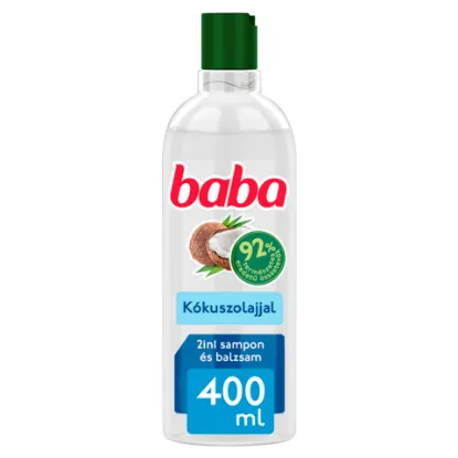 Baba 2in1 sampon és balzsam száraz és töredezett hajra kókuszolajjal 400 ml termékhez kapcsolódó kép