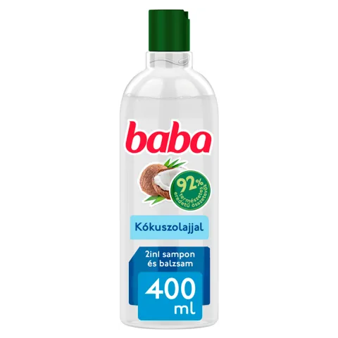 Baba 2in1 sampon és balzsam száraz és töredezett hajra kókuszolajjal 400 ml termékhez kapcsolódó kép
