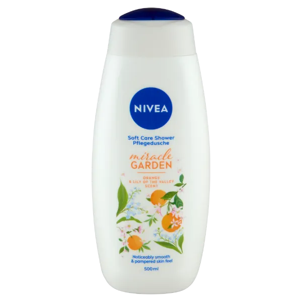 NIVEA Miracle Garden krémtusfürdő narancs- és gyöngyvirág illattal  500 ml termékhez kapcsolódó kép