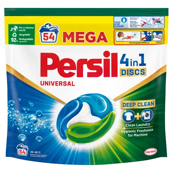 Persil Universal Discs mosókapszula fehér és világos ruhához 54 mosás 1350 g termékhez kapcsolódó kép
