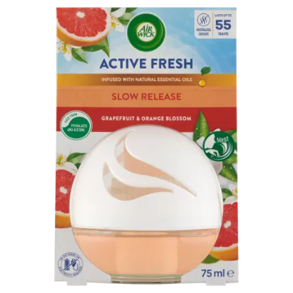 Air Wick Active Fresh Grapefruit és narancsvirág légfrissítő gömb 75 ml termékhez kapcsolódó kép