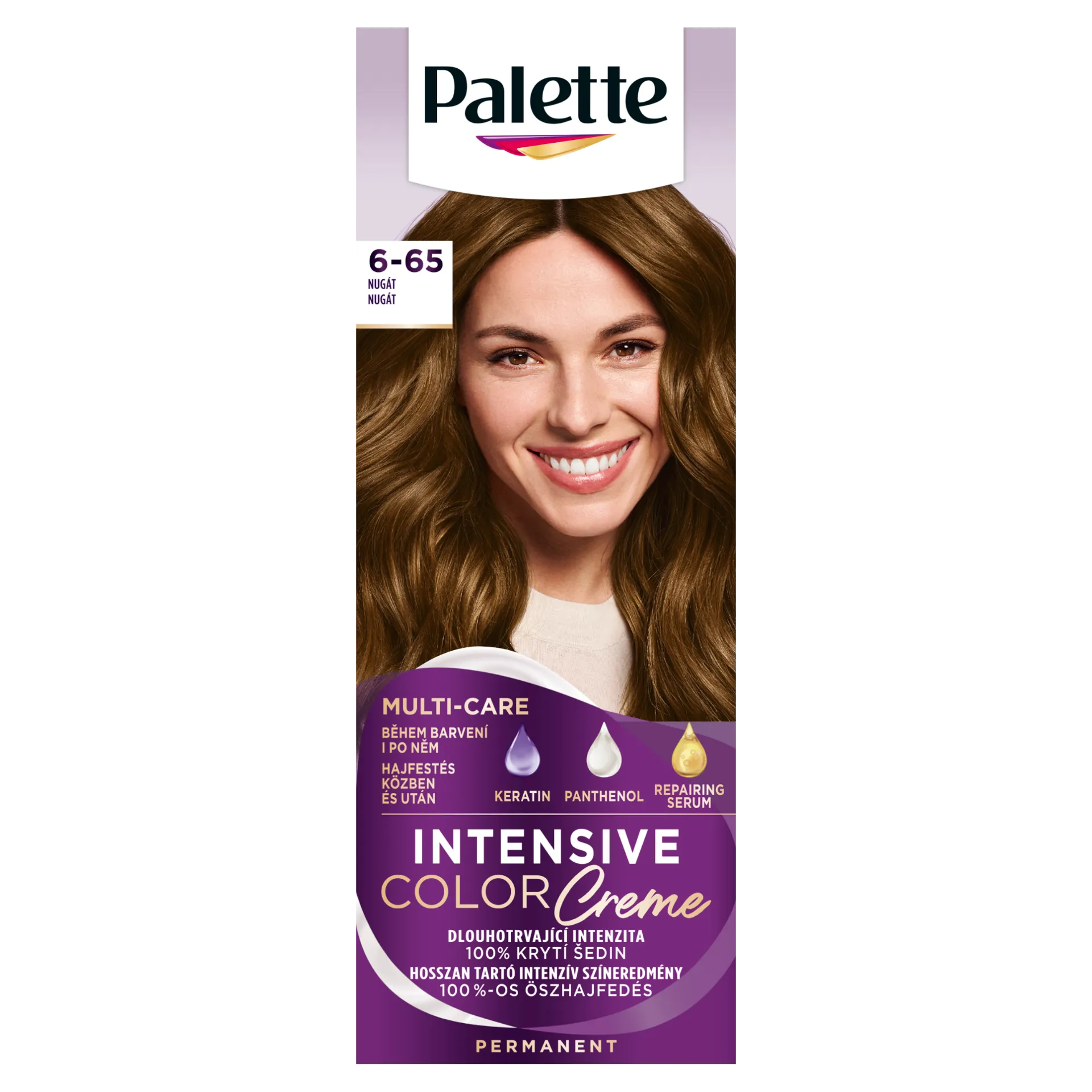 Palette Intensive Color Creme tartós hajfesték 6-65 nugát