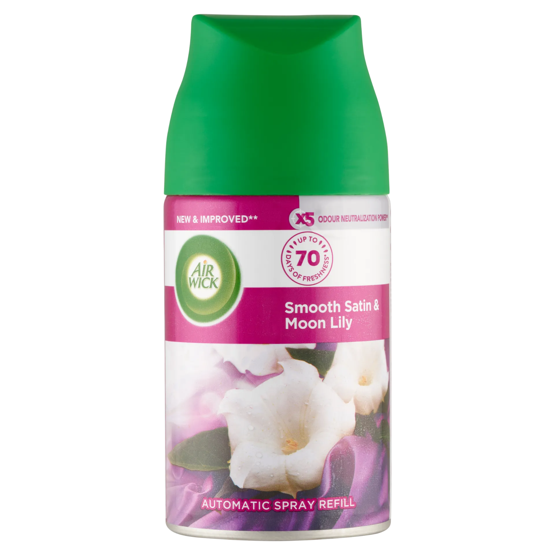 Air Wick Freshmatic Max Bársonyos szatén és éji liliom automata légfrissítő spray utántöltő 250 ml