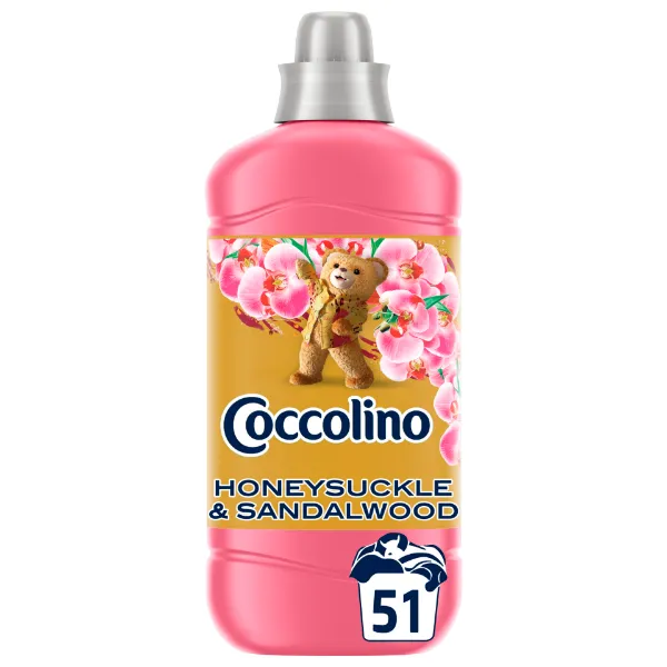 Coccolino Perfume & Care Honeysuckle & Sandalwood öblítőkoncentrátum 51 mosás 1275 ml termékhez kapcsolódó kép