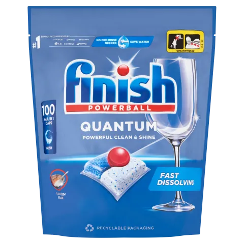 Finish Powerball Quantum All in 1 Regular mosogatógép kapszula 100 db 1040 g termékhez kapcsolódó kép