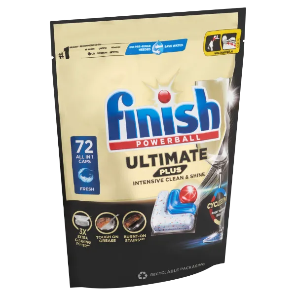 Finish Powerball Ultimate Plus All in 1 Regular mosogatógép kapszula 72 db 878,4 g termékhez kapcsolódó kép