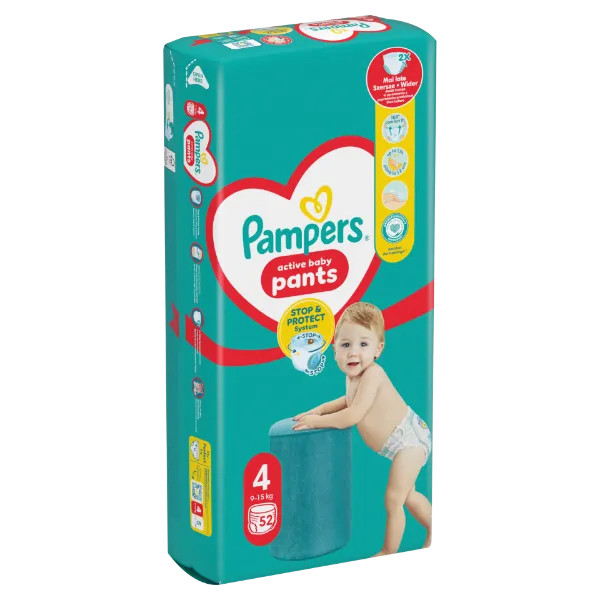 Pampers Pants Bugyipelenka, Méret: 4, 52 db pelenka, 9kg-15kg termékhez kapcsolódó kép