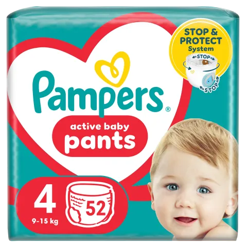 Pampers Pants Bugyipelenka, Méret: 4, 52 db pelenka, 9kg-15kg termékhez kapcsolódó kép