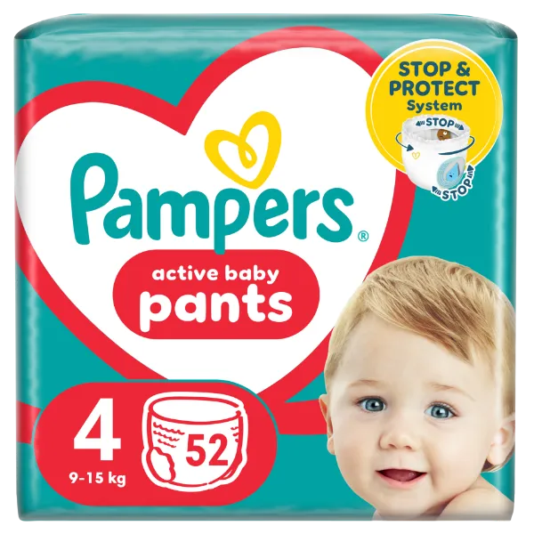 Pampers Pants Bugyipelenka, Méret: 4, 52 db pelenka, 9kg-15kg termékhez kapcsolódó kép