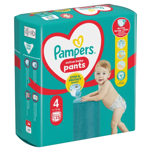 Pampers Pants Bugyipelenka, Méret: 4, 25 db pelenka, 9kg-15kg termékhez kapcsolódó kép