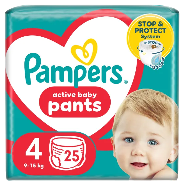 Pampers Pants Bugyipelenka, Méret: 4, 25 db pelenka, 9kg-15kg termékhez kapcsolódó kép