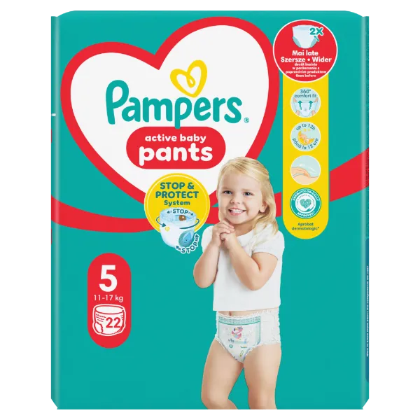 Pampers Pants Bugyipelenka, Méret: 5, 22 db pelenka, 12kg-17kg termékhez kapcsolódó kép