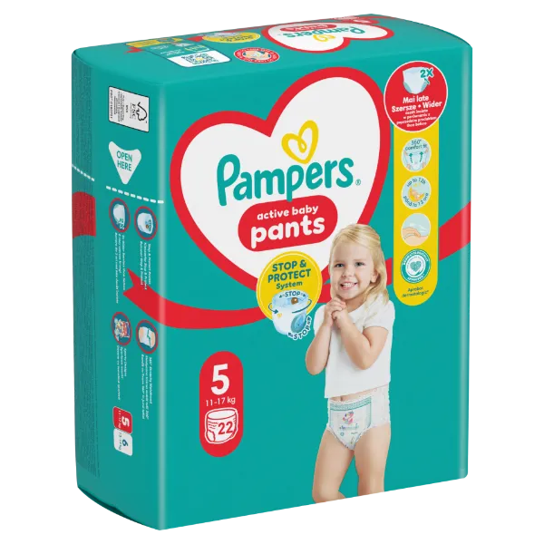Pampers Pants Bugyipelenka, Méret: 5, 22 db pelenka, 12kg-17kg termékhez kapcsolódó kép
