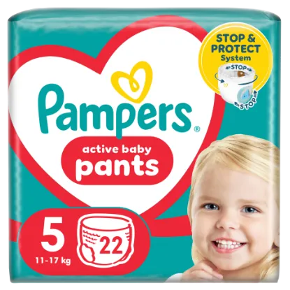 Pampers Pants Bugyipelenka, Méret: 5, 22 db pelenka, 12kg-17kg termékhez kapcsolódó kép