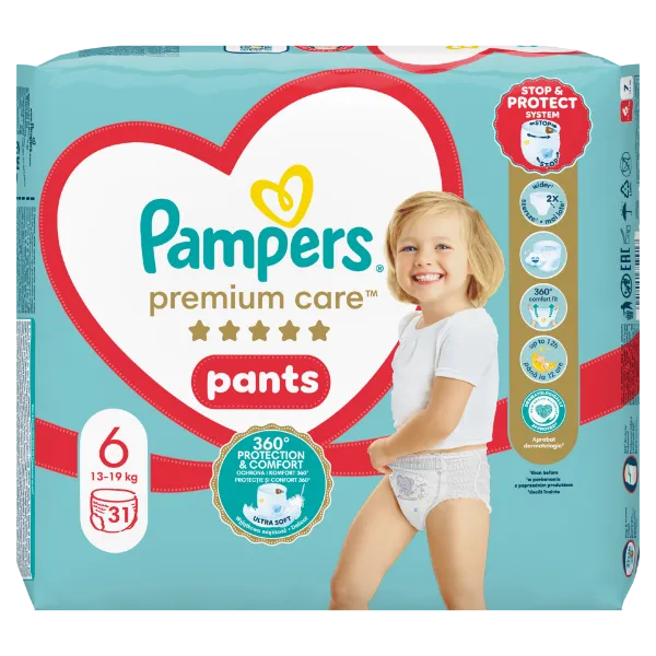 Pampers Premium Care Bugyipelenka, Méret: 6, 31 db Bugyipelenka, 15kg+ termékhez kapcsolódó kép