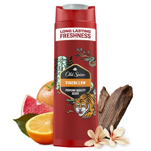 Old Spice Tigerclaw Tusfürdő És Sampon Férfiaknak, 400 ml termékhez kapcsolódó kép