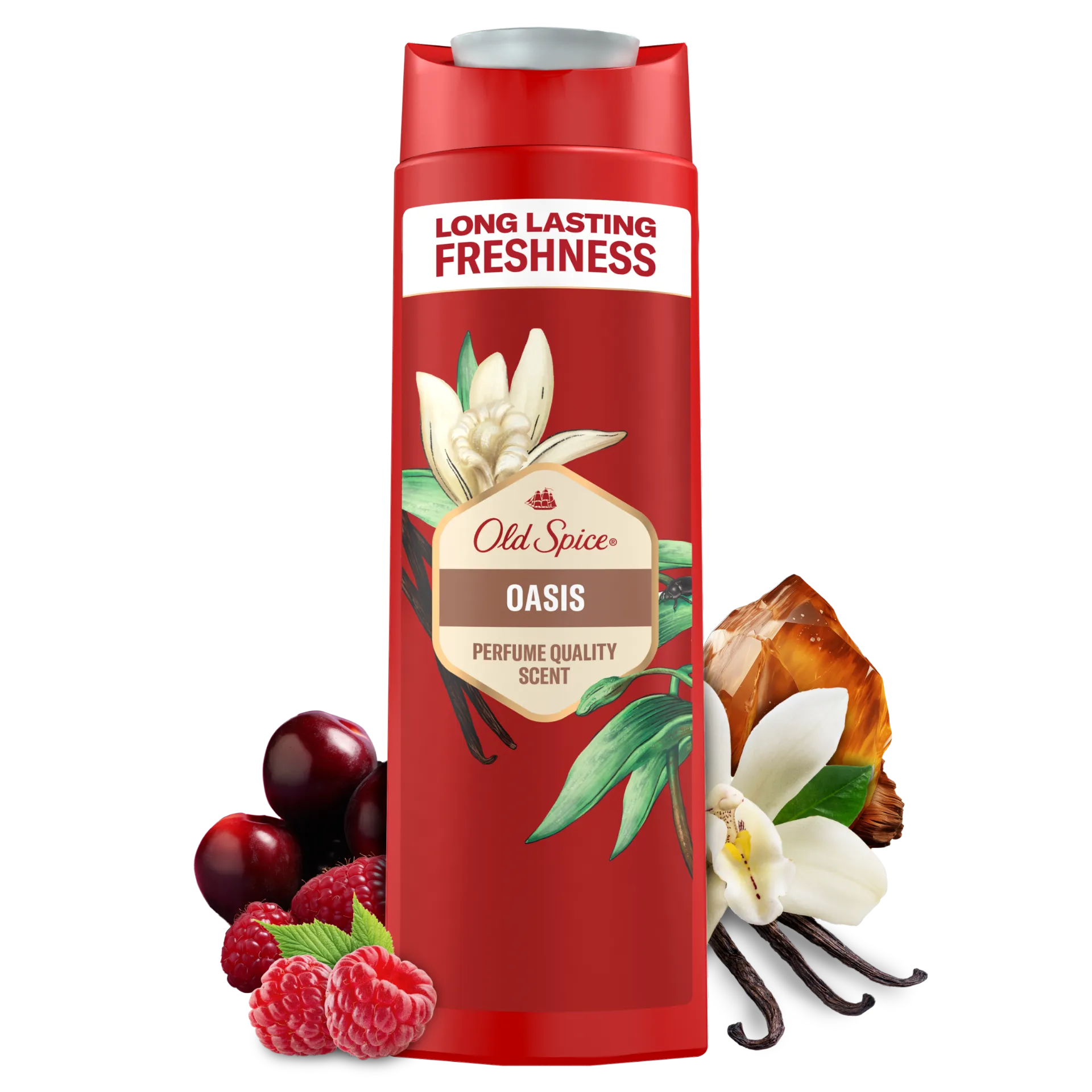 Old Spice Oasis Tusfürdő És Sampon Férfiaknak 400 ml, 3az1-ben, Hosszan Tartó Frissesség